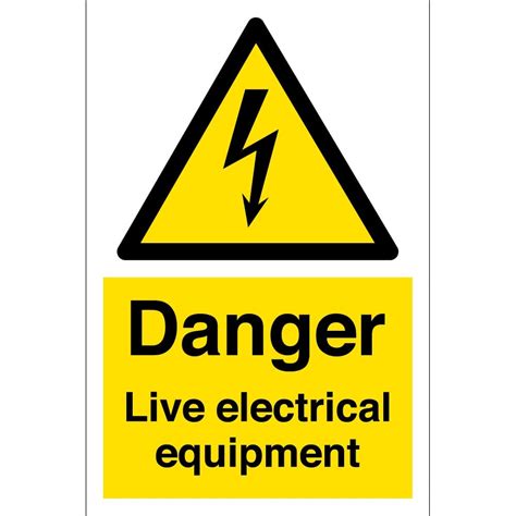 live electrical warning sign